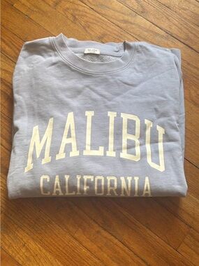 Brandy Melville Light Blue Malibu California Crewneck